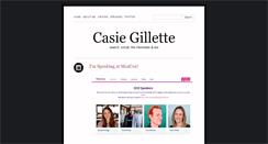 Desktop Screenshot of casiegillette.com